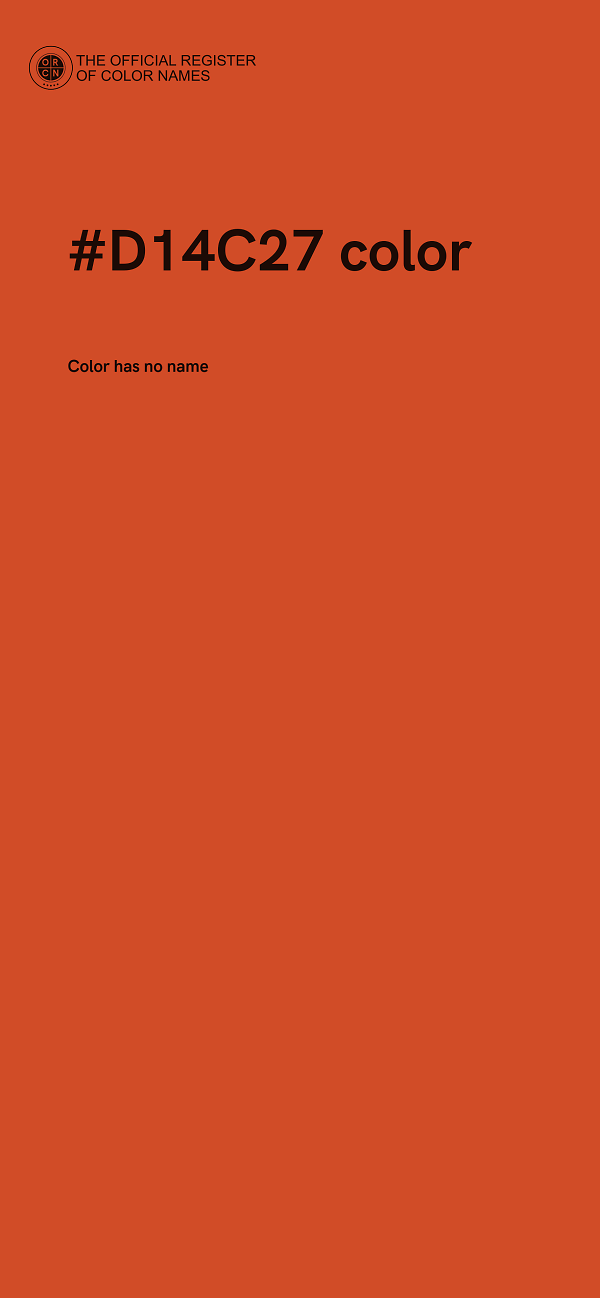 #D14C27 color image