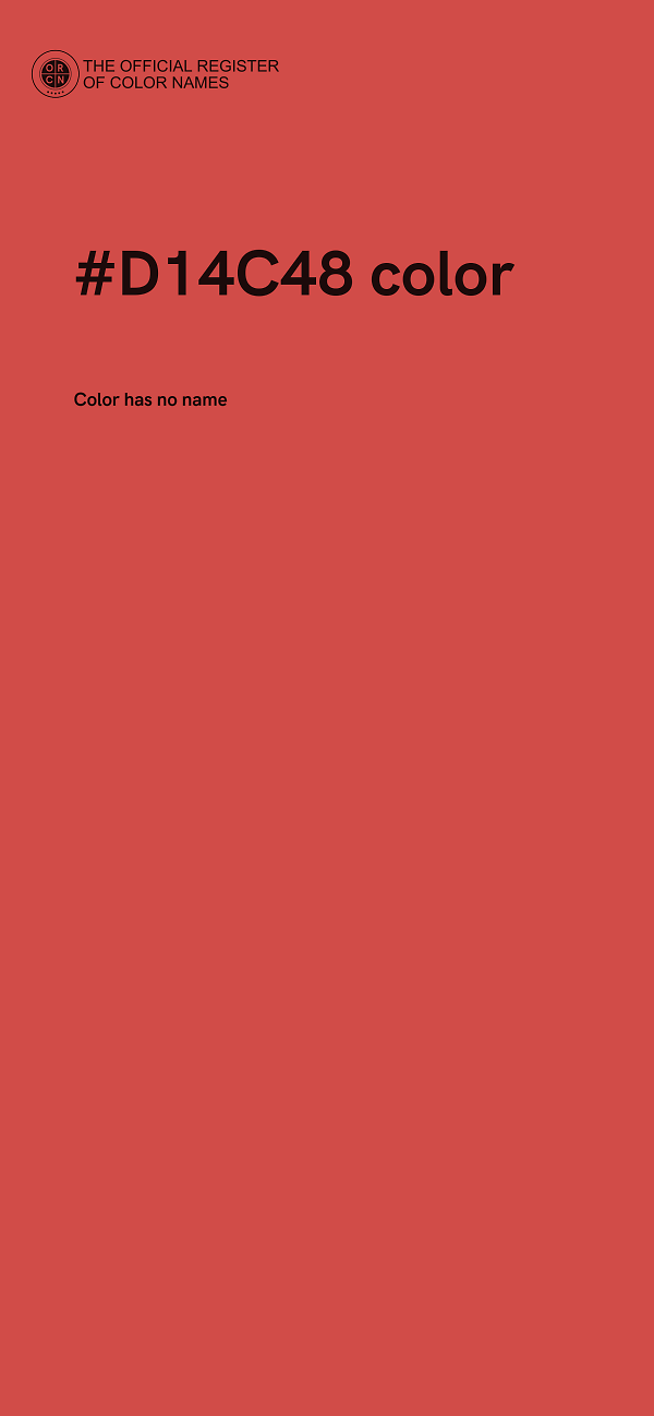 #D14C48 color image