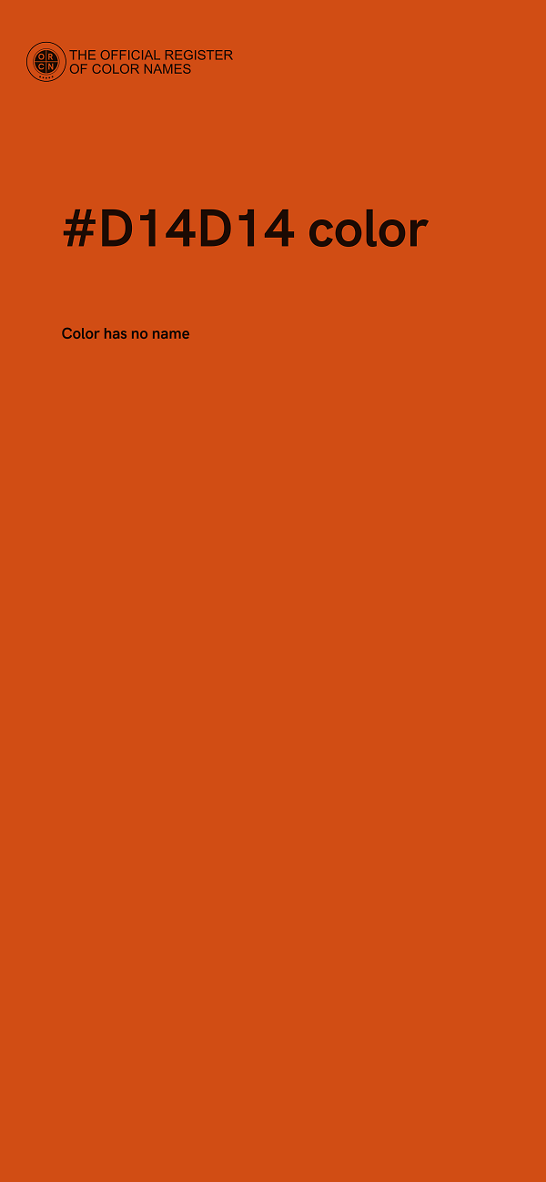 #D14D14 color image