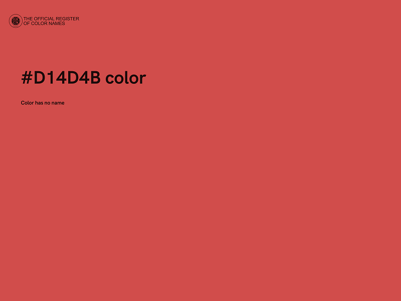 #D14D4B color image