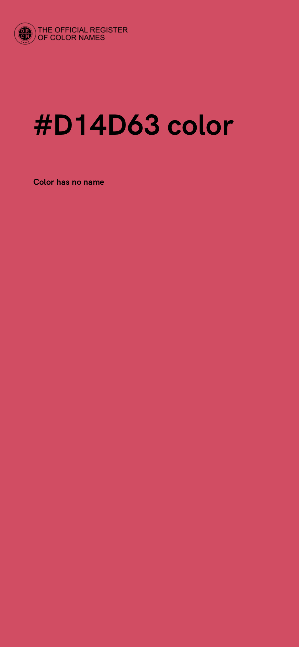 #D14D63 color image