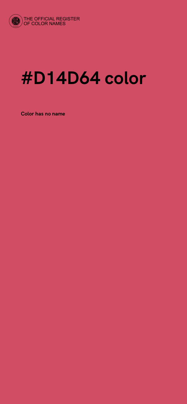 #D14D64 color image