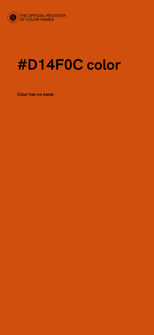#D14F0C color image