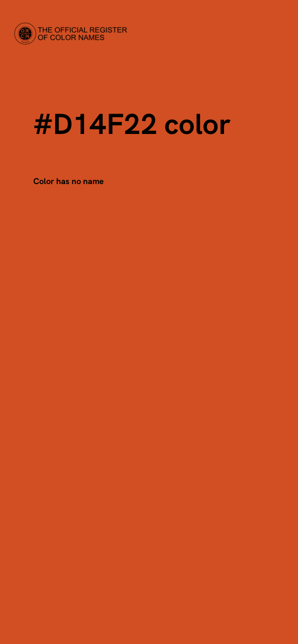 #D14F22 color image