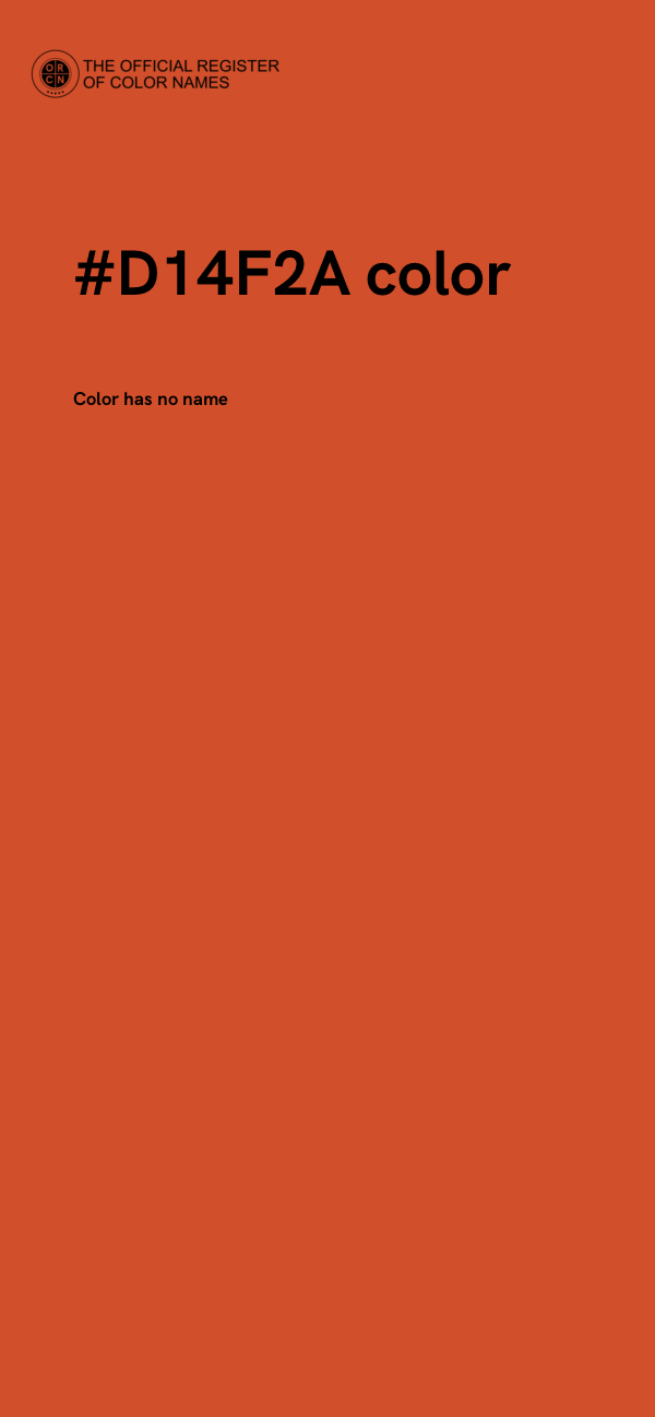 #D14F2A color image