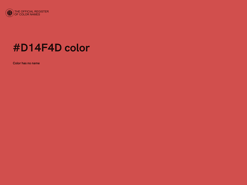 #D14F4D color image