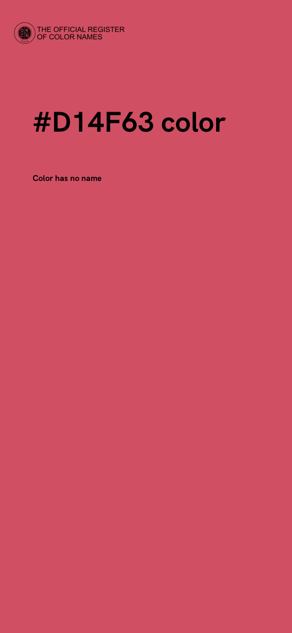 #D14F63 color image