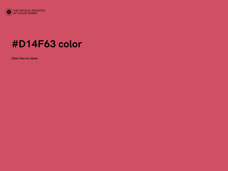 #D14F63 color image