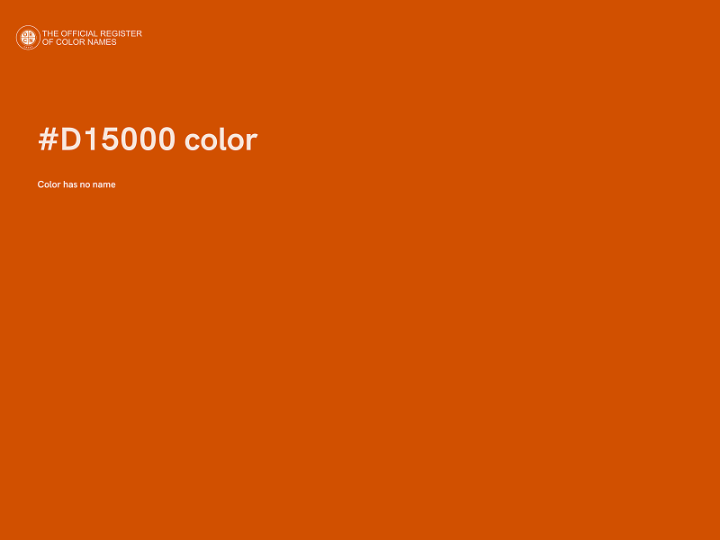 #D15000 color image