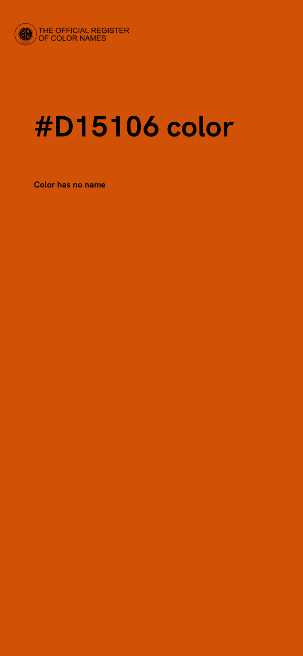 #D15106 color image