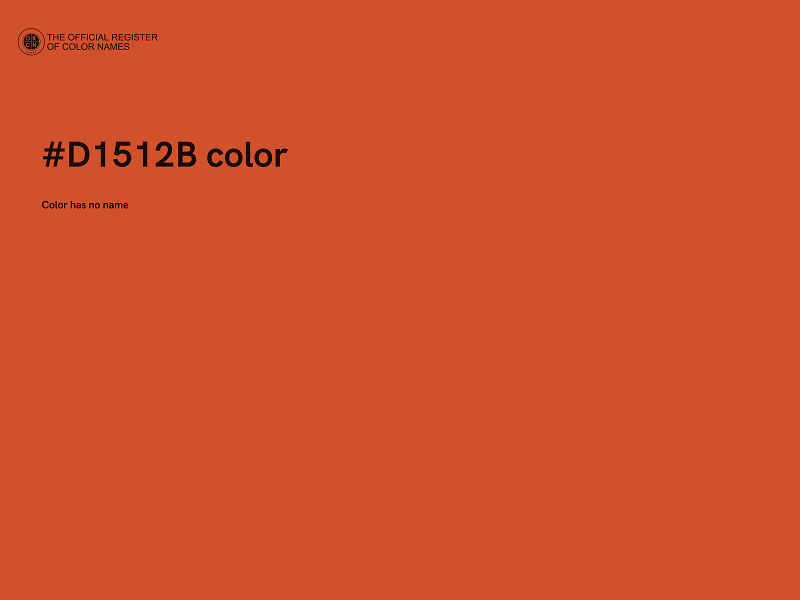 #D1512B color image