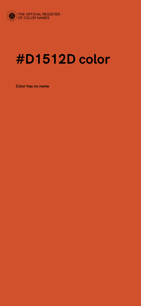 #D1512D color image