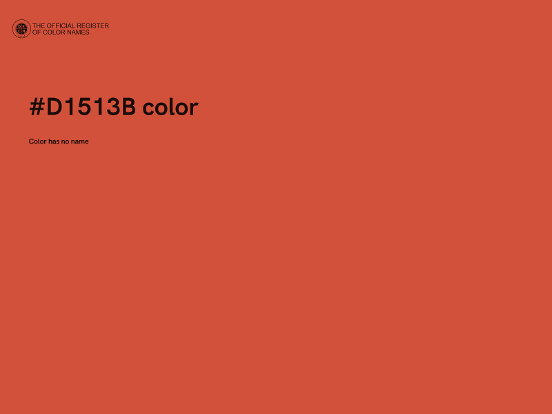 #D1513B color image