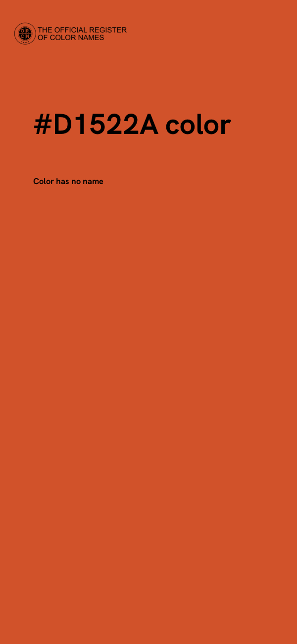 #D1522A color image