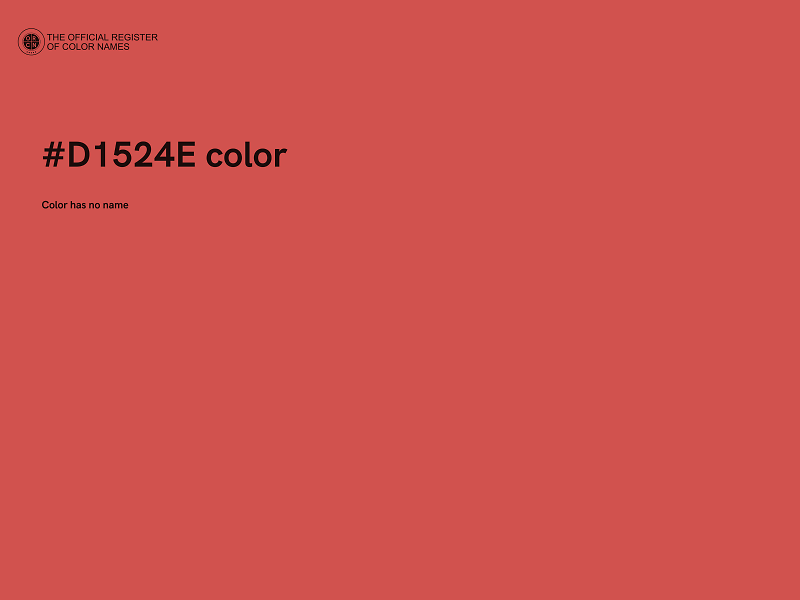 #D1524E color image