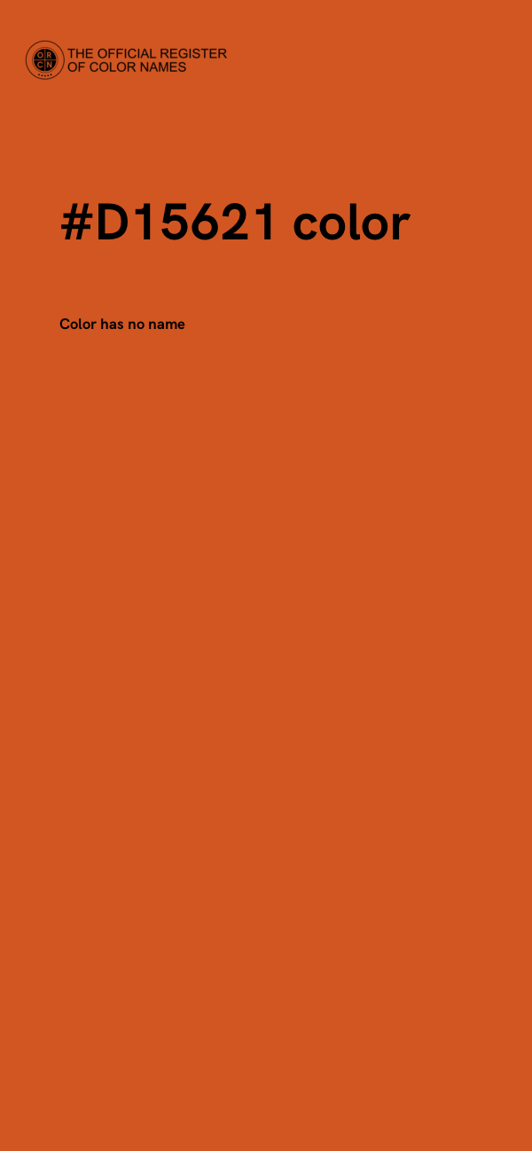 #D15621 color image
