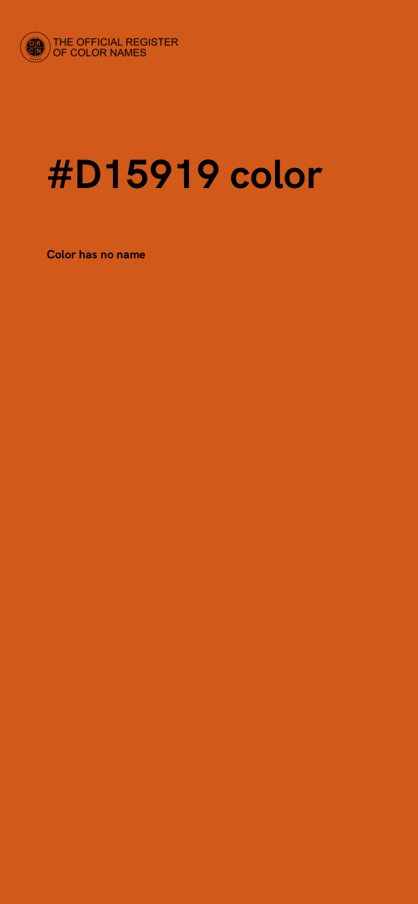 #D15919 color image