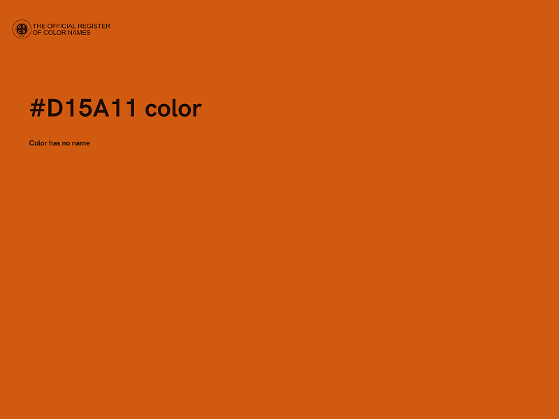 #D15A11 color image