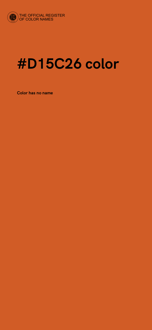 #D15C26 color image