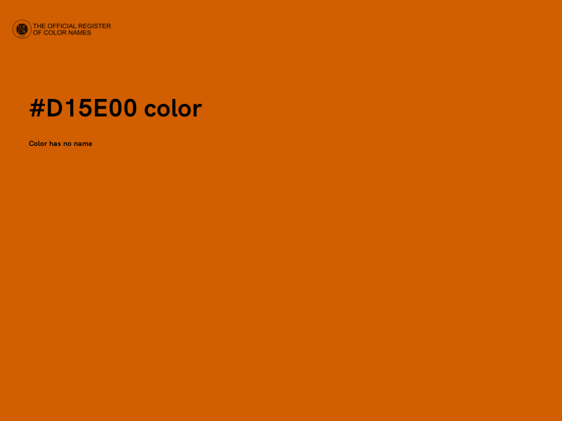 #D15E00 color image