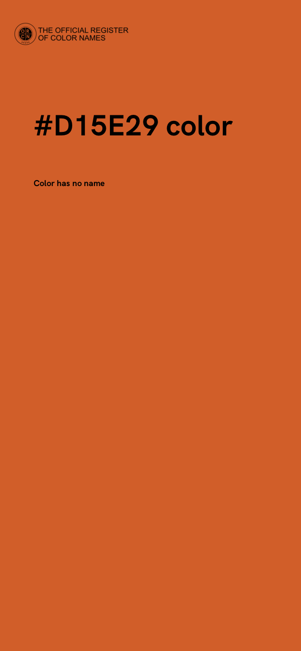 #D15E29 color image