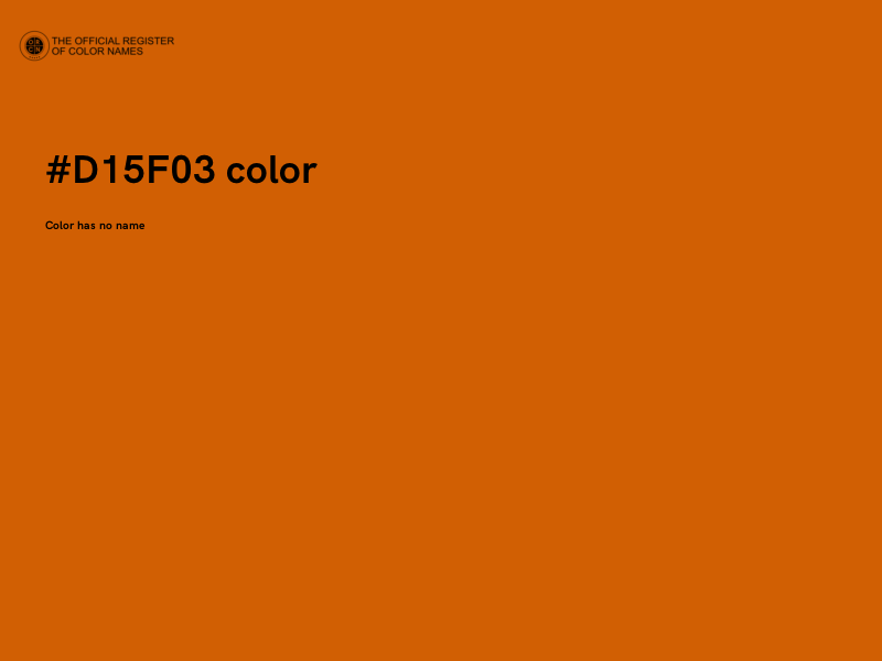 #D15F03 color image