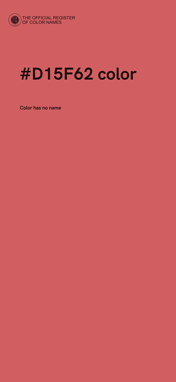 #D15F62 color image