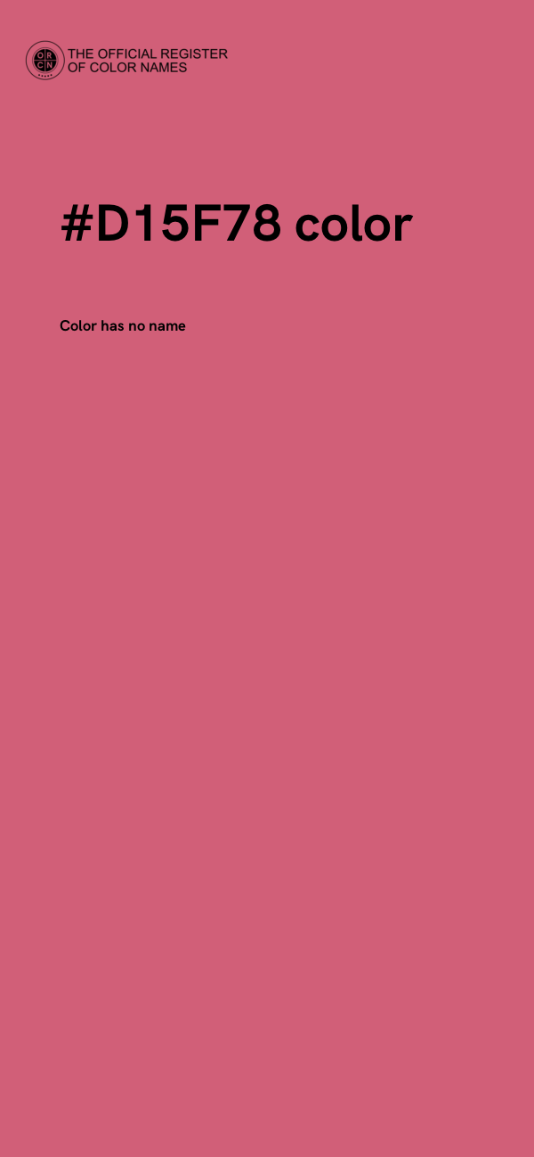 #D15F78 color image