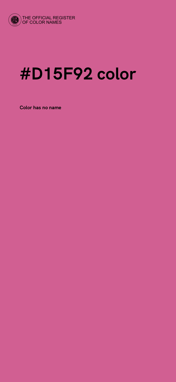 #D15F92 color image