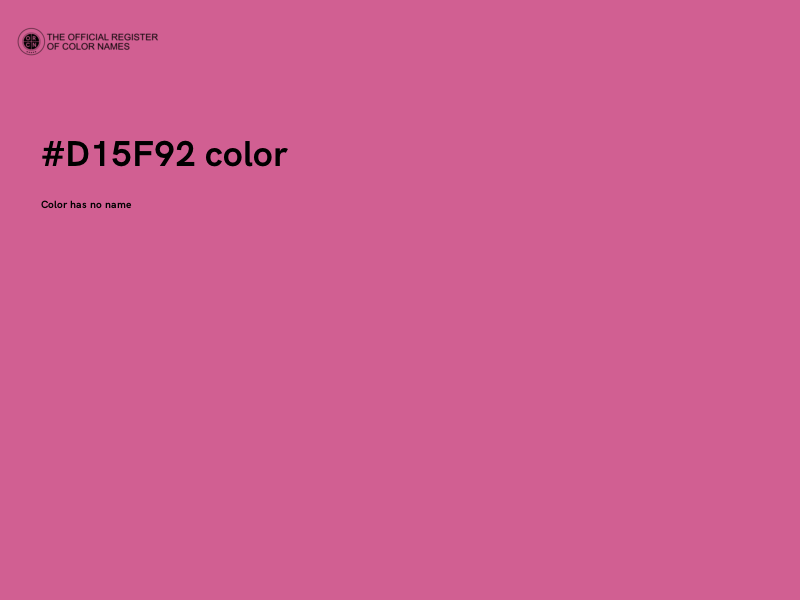 #D15F92 color image
