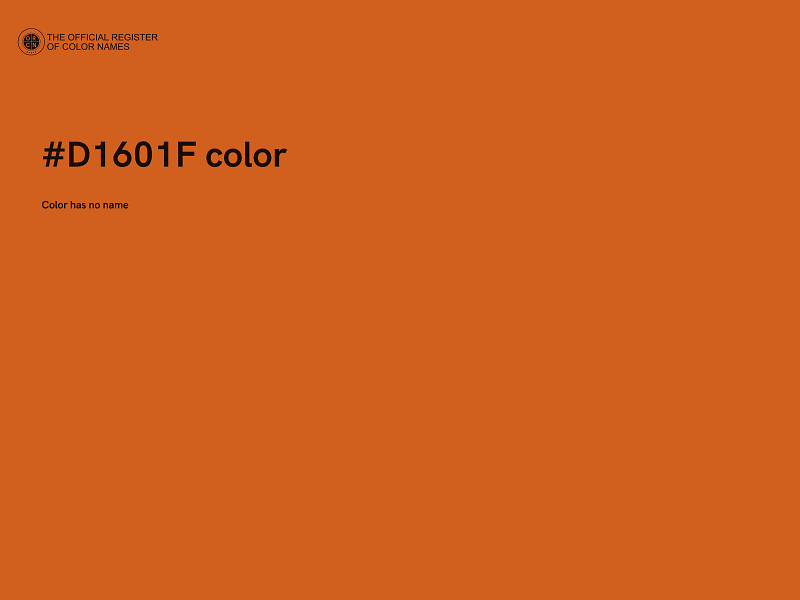 #D1601F color image