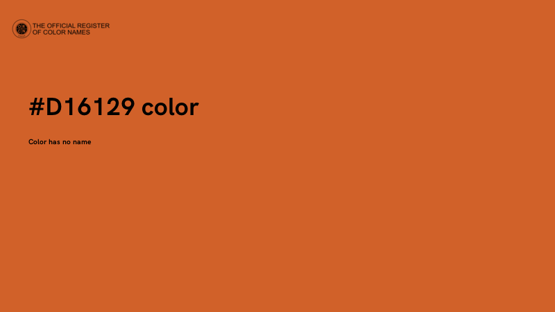 #D16129 color image