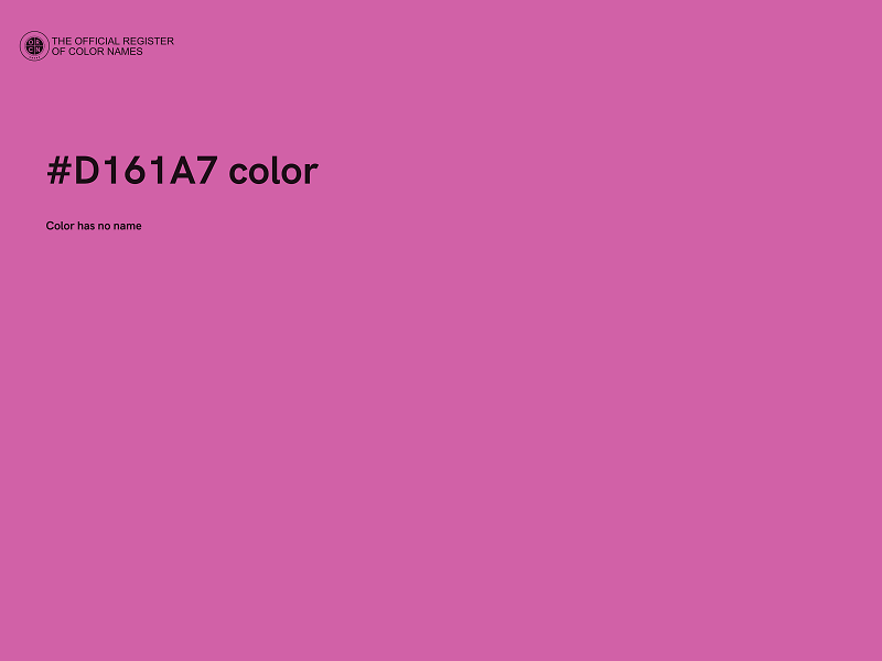 #D161A7 color image