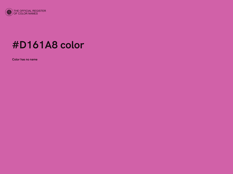 #D161A8 color image