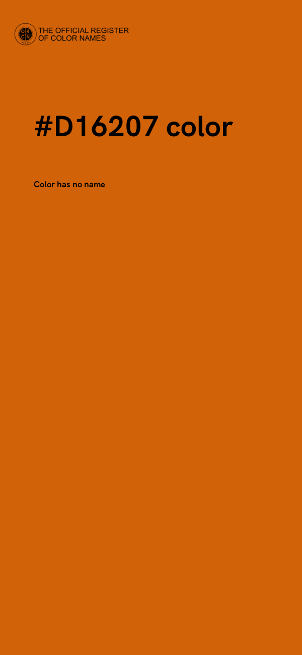 #D16207 color image