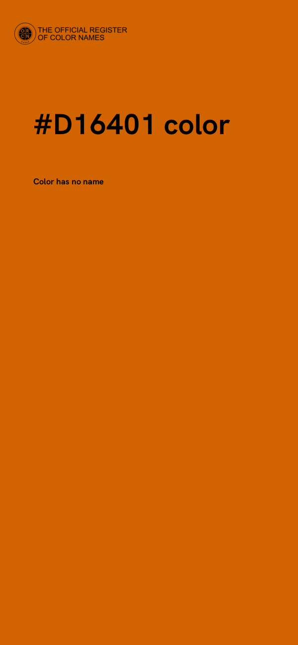 #D16401 color image