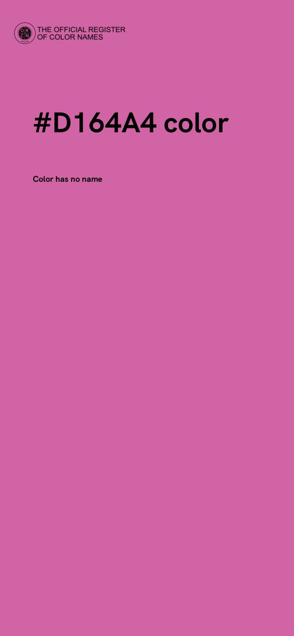 #D164A4 color image