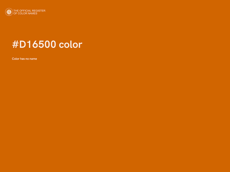 #D16500 color image