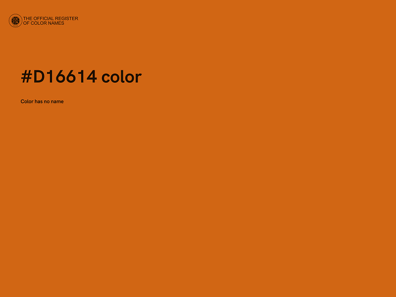 #D16614 color image