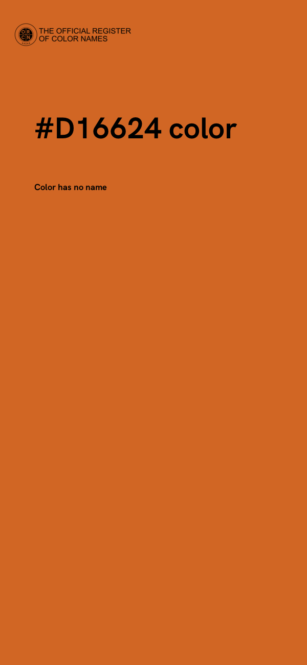 #D16624 color image