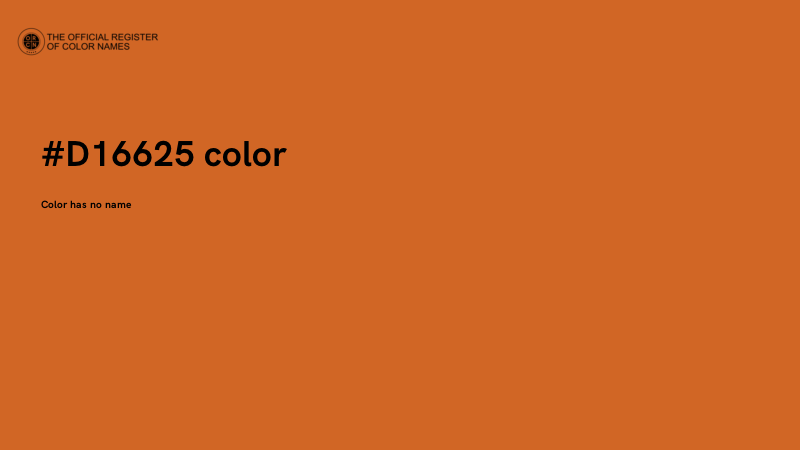 #D16625 color image