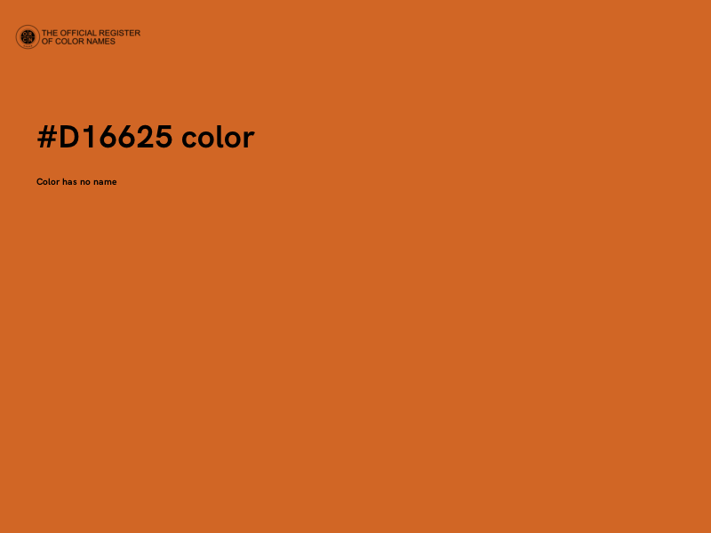 #D16625 color image