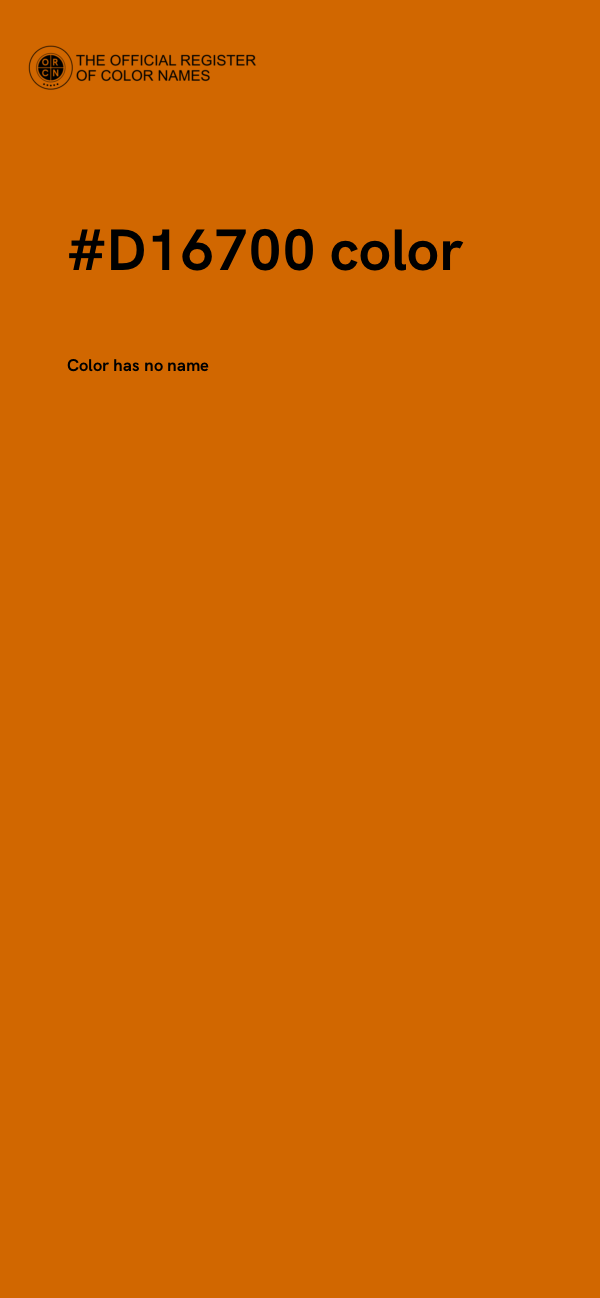 #D16700 color image