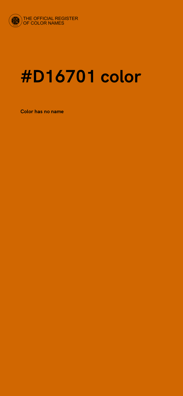 #D16701 color image