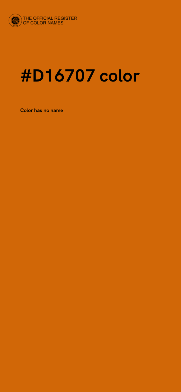 #D16707 color image