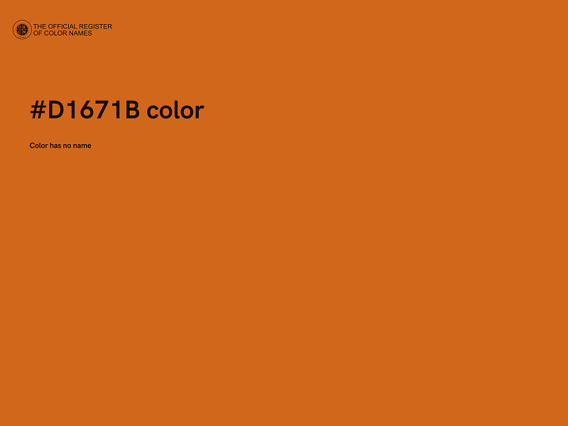 #D1671B color image