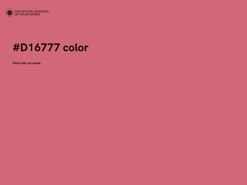 #D16777 color image