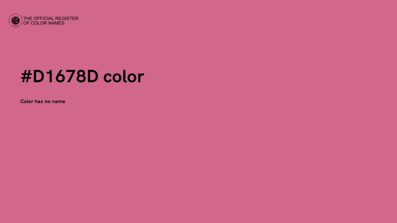 #D1678D color image