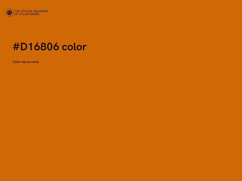 #D16806 color image