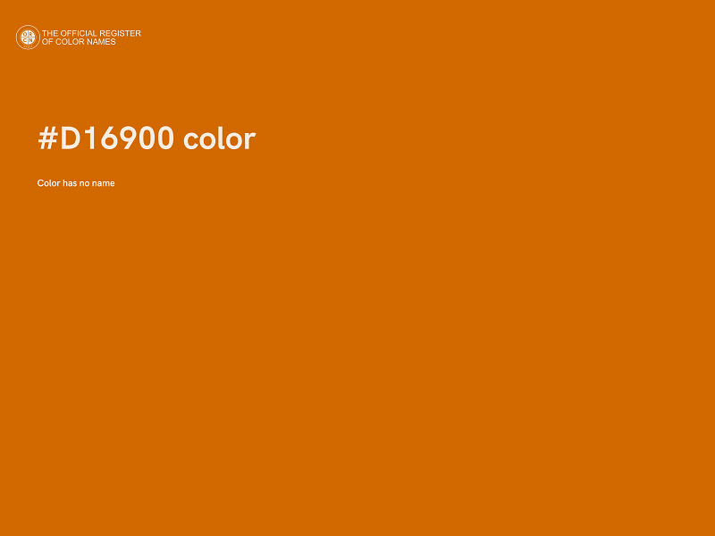 #D16900 color image